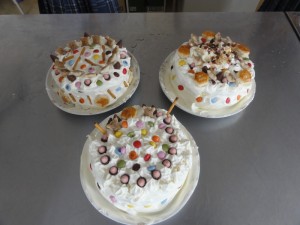 出来上がりケーキです