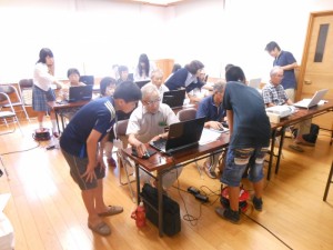 ボランティア指導中