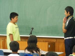 退村式でのお礼の挨拶