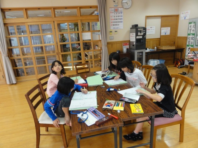 調べる担当決めです なかなか積極的ですが・・