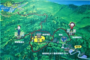 烏宿山散策道案内図